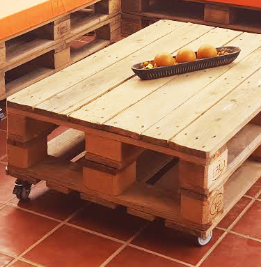 Diy mesa jardin palets