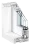 Sistema de Kömmerling para ventanas de PVC correderas Premislide76 en blanco