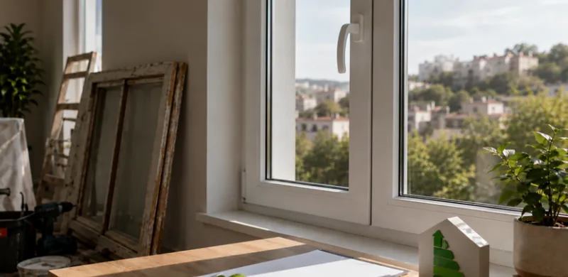 Vivienda donde se ha instalado una ventana de PVC nueva